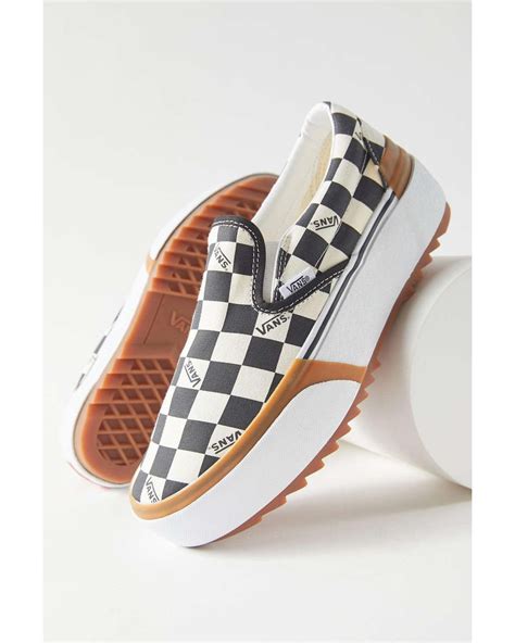 Vans Checkerboard Stacked Slip-on Sneaker | Lyst