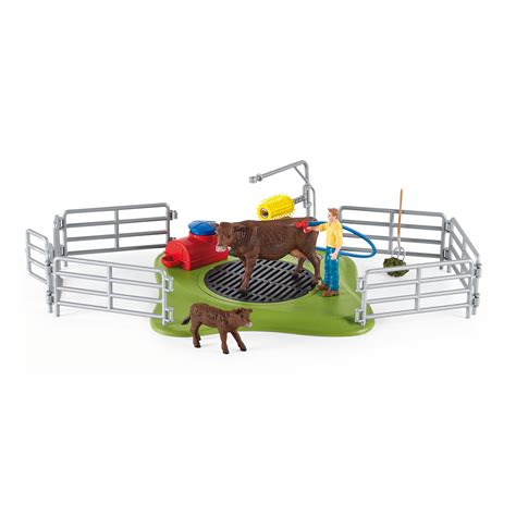 Schleich Farm World Happy Cow Wash Toy Playset - Walmart.com