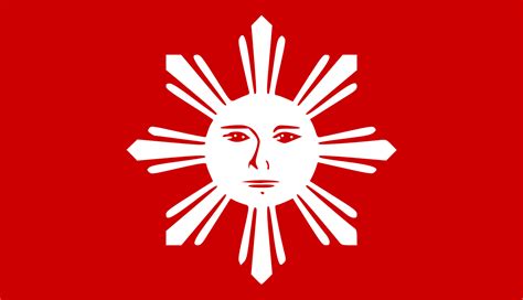 Flag of the Tagalog people and first flag of the Philippine Republic ...