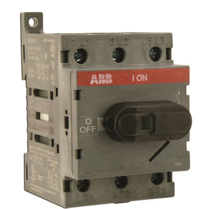 ABB OT80F3 :: Disconnect switch, Non-Fused, 80A, 3P, 600VAC, Front Operated :: Rexel USA