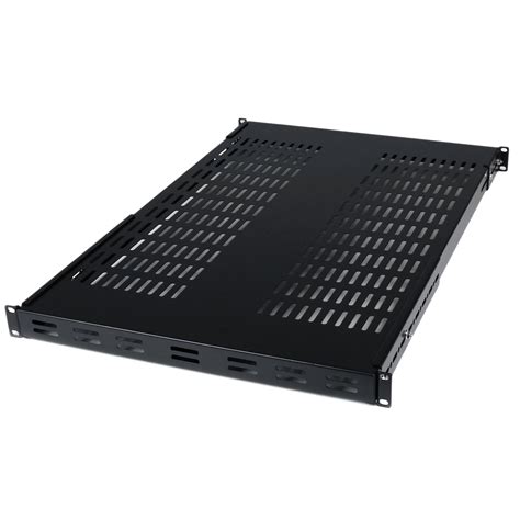 StarTech.com 1U Adjustable Vented Server Rack Mount Shelf - 175lbs - 19.5 to 38in Adjustable ...