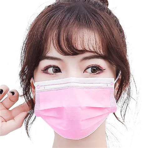 Buy Disposable Masks Pink Mouth Face Mask Mask Anti-Dust Mouth Mask Earloop Activated at ...