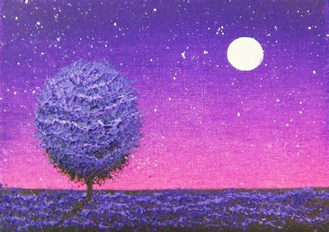 Bing Art by Rachel Bingaman: Original Nightscape Oil Painting, 5 x 7 ...