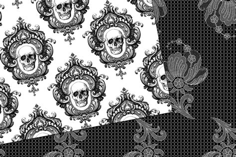 Black and White Gothic Patterns By Digital Curio | TheHungryJPEG