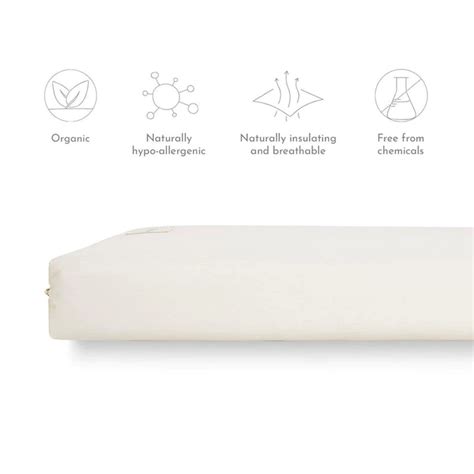 The Little Green Sheep Organic Wool Mattress, available now at Eurobaby.