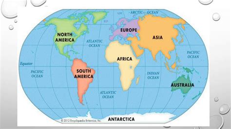 World Map To Label Continents And Oceans