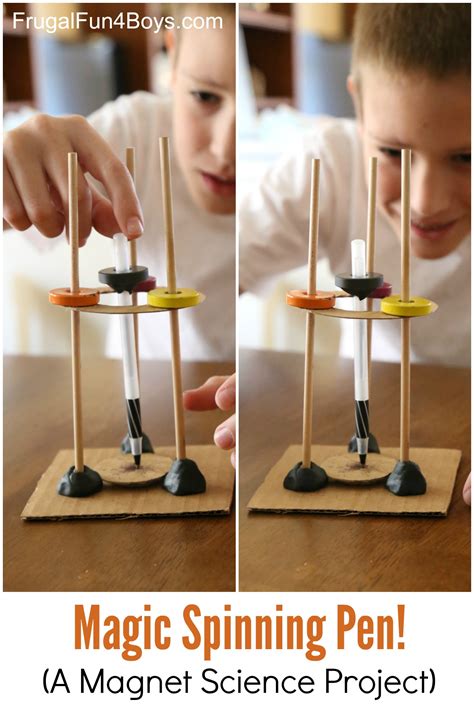 Magic Spinning Pen - A Magnet Science Experiment for Kids - Frugal Fun For Boys and Girls