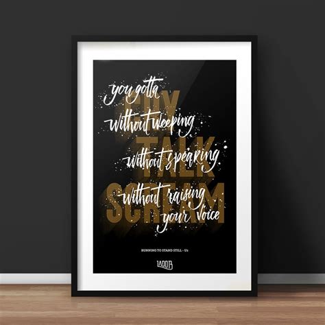 U2 Lyrics Poster Typography Digital Print With Lyrics From the Song ...