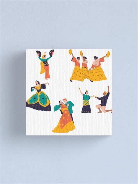 "Sticker Pack Filipino Flores de Mayo Fiesta Dances" Canvas Print for ...