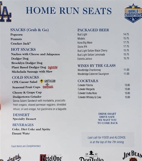 dodger stadium food menu 2021 - Tiera Falcon