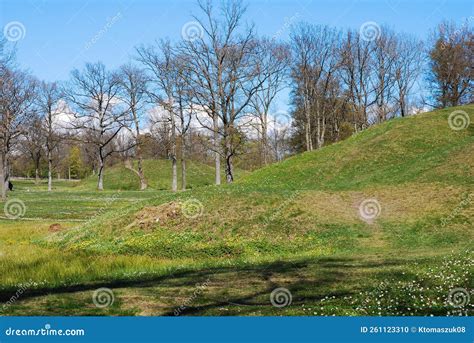 Borre, Horten, Norway - May 1, 2015: Burial Mounds in Borre National Park. There are Graves from ...