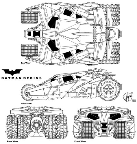 Christopher Nolan's Batmobile Blueprint | Blueprints | Pinterest | Batmobile, Batman and Bat man