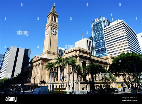 City Hall Clock Tower in Brisbane, Australia Stock Photo - Alamy