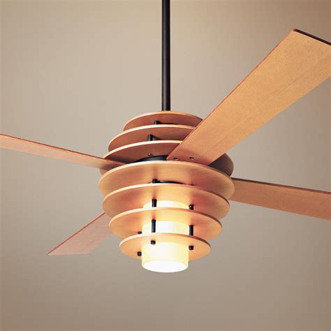 52" Modern Fan Stella Maple and Dark Bronze Ceiling Fan - #U5623 | Lamps Plus | Ventiladores de ...