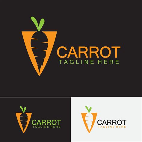 Carrot logo vector icon illustration design template 4584197 Vector Art ...