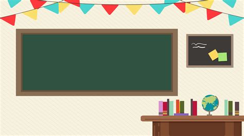 Cartoon Fresh Classroom Background Illustration, School Season, Cartoon, Fresh Background ...