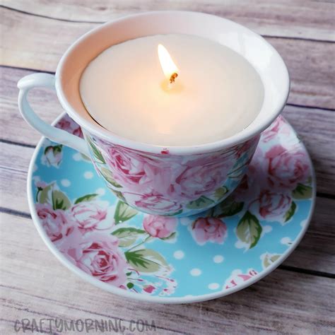 DIY Tea Cup Candle - Crafty Morning