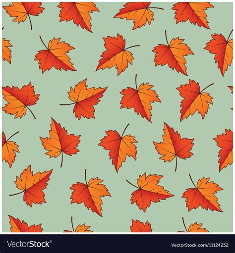 Fall leaves seamless pattern Royalty Free Vector Image