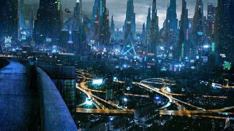 Futuristic City Night Wallpapers - Top Free Futuristic City Night ...