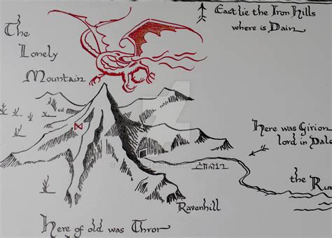 Hobbit's Map - Lonely Mountains by Cassiopeeh on DeviantArt