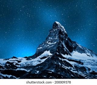 Matterhorn Night Sky Swiss Alps Stock Photo 200009378 | Shutterstock