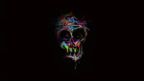 Colorful Skull Dark Art 4k Wallpaper,HD Artist Wallpapers,4k Wallpapers,Images,Backgrounds ...