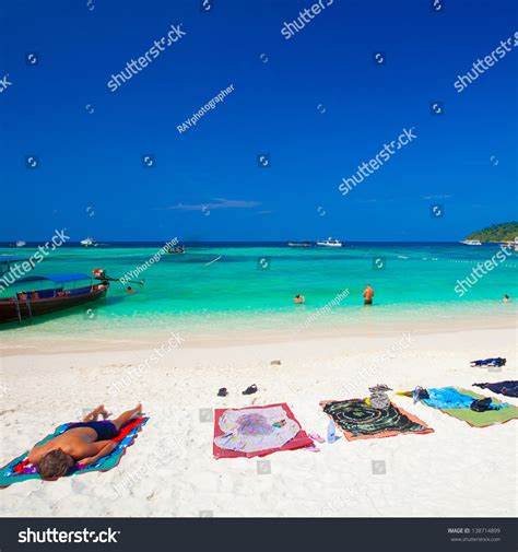 People Relaxing On Beach Stock Photo 138714899 : Shutterstock