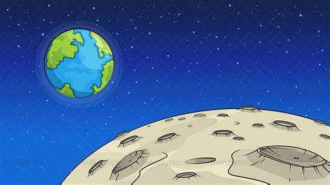 Moon Surface Background Cartoon Clipart Vector - FriendlyStock