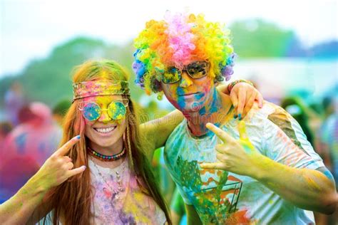 Holi paint festival stock image. Image of girl, bright - 107945621