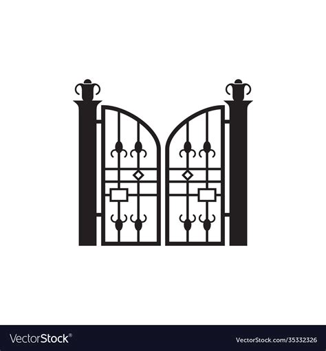 Fence icon logo design template Royalty Free Vector Image