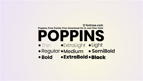 Poppins Font - Fontzaa - Fonts Free Download