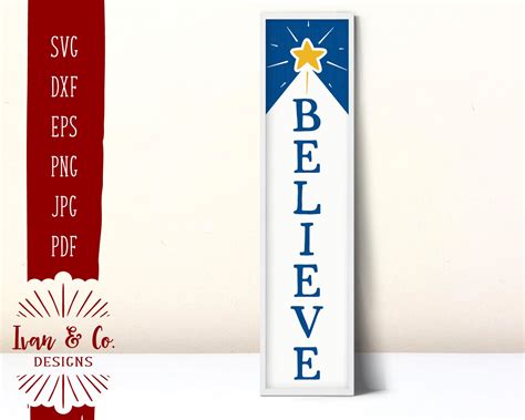 SVG Files Believe Svg Vertical Sign Svg Christmas Svg - Etsy