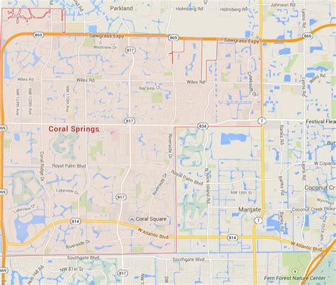 Coral Springs Florida Map - United States