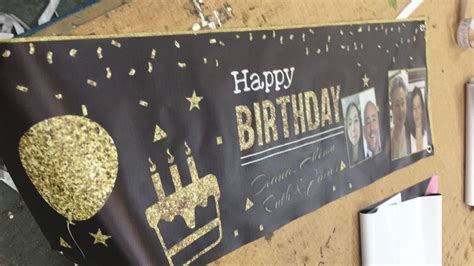 Printed Personalised Birthday Banner 3 - Free Custom Design