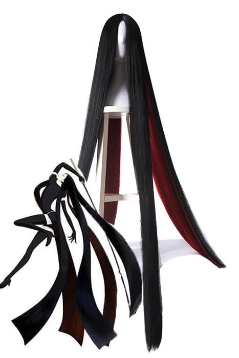 Land of the Lustrous Houseki no Kuni Bort Very Long Black Mixed Red Special Anime Cosplay Wigs ...