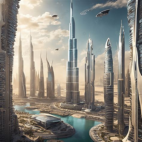 Dubai City 2050 Vector Background, Future City, Dubai City 2050, Dubai ...