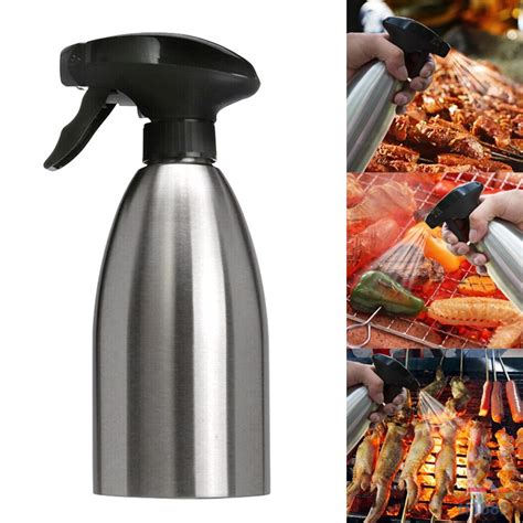 Stainless Steel Oil Spray Bottle Olive Oil Sprayer for Kitchen BBQ Cooking | Shopee Singapore