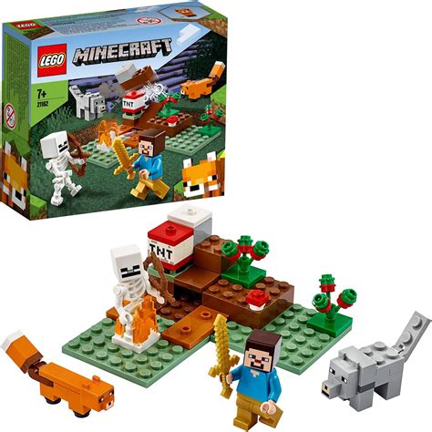 LEGO 21162 Minecraft The Taiga Adventure Building Set with Steve, Wolf and Fox Figures, Toys for ...