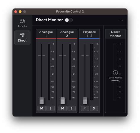 Using the Direct Mixer in Focusrite Control 2 – Focusrite