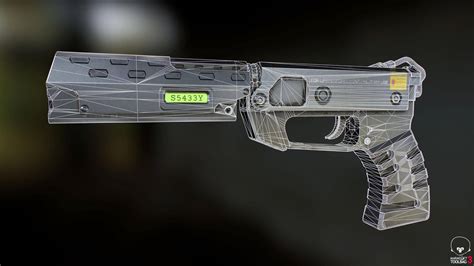 Sci-Fi Pistol 3D Model by EgorpProtonov