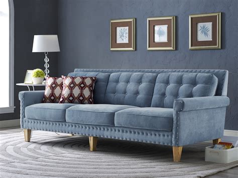 Jonathan Blue Velvet Sofa from TOV (TOV-S75) | Coleman Furniture