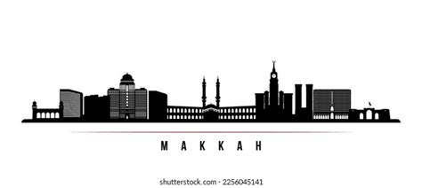 Makkah Skyline Horizontal Banner Black White Stock Vector (Royalty Free) 2256045141 | Shutterstock