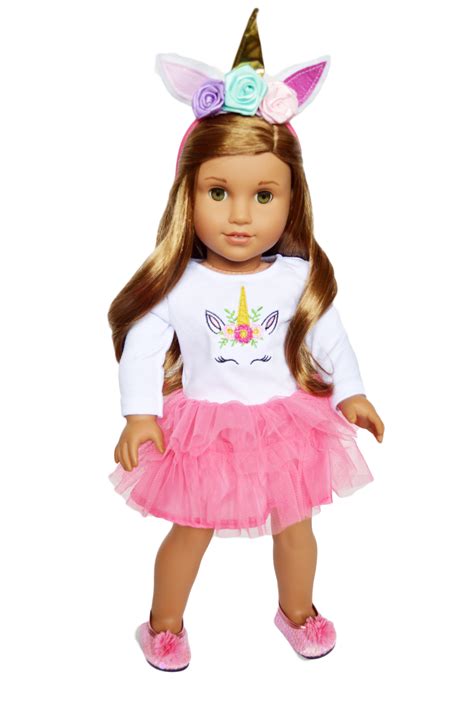 MBD® Pink Unicorn Outfit Fits 18 Inch Dolls- 18 Inch Doll Clothes - Walmart.com | Doll clothes ...