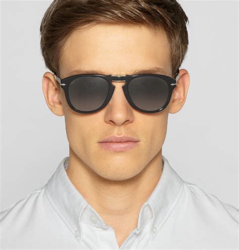 Lyst - Persol Steve Mcqueen Folding Acetate Sunglasses in Black for Men