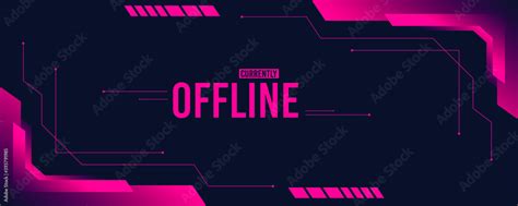 Currently offline twitch banner with abstract shapes Stock Vector ...