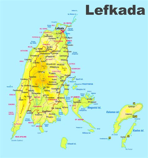 Lefkada travel map - Ontheworldmap.com