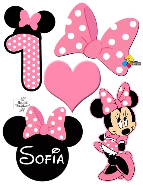 Printable Minnie Mouse Cake Topper Template Printable Templates | Porn ...