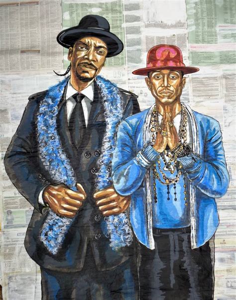 Snoop Dogg - Beautiful and Pharrell Williams Painting by Oliver Martin Okoth | Saatchi Art