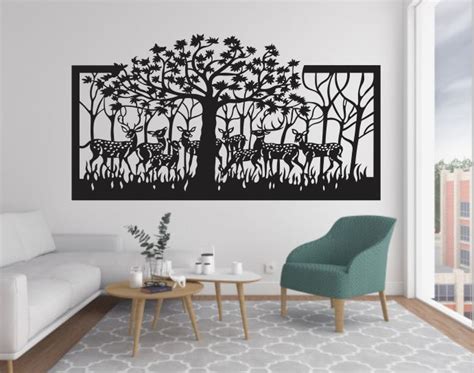 Laser cut tree decore wall art design – Makerbhawan