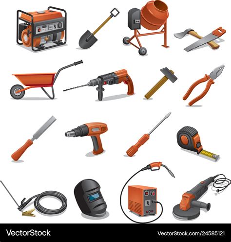 Construction tools set Royalty Free Vector Image